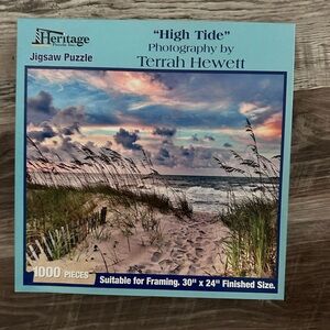Heritage "High Tide" Beach Photography 1000-Piece Jigsaw Puzzle - Blue